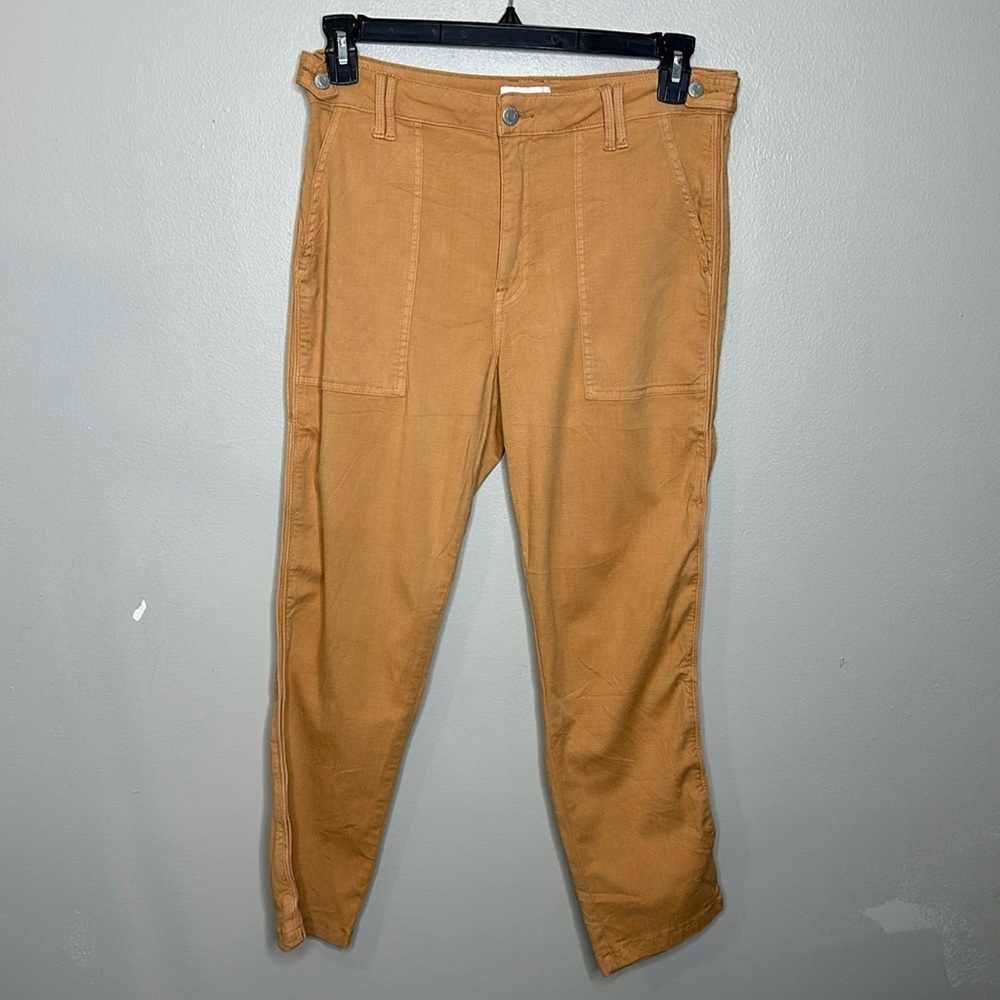 T8 Pistola Cargo Pocket Women's Slim Straight Ankle Pant 31 Golden Yellow Chino